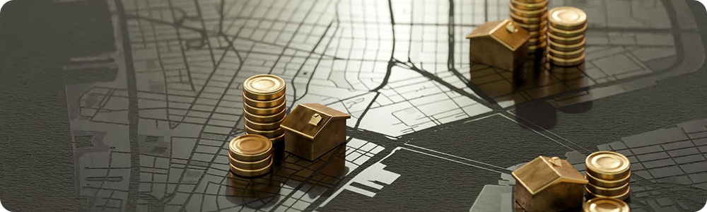 Investimenti con mappa e monete